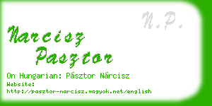 narcisz pasztor business card