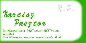 narcisz pasztor business card